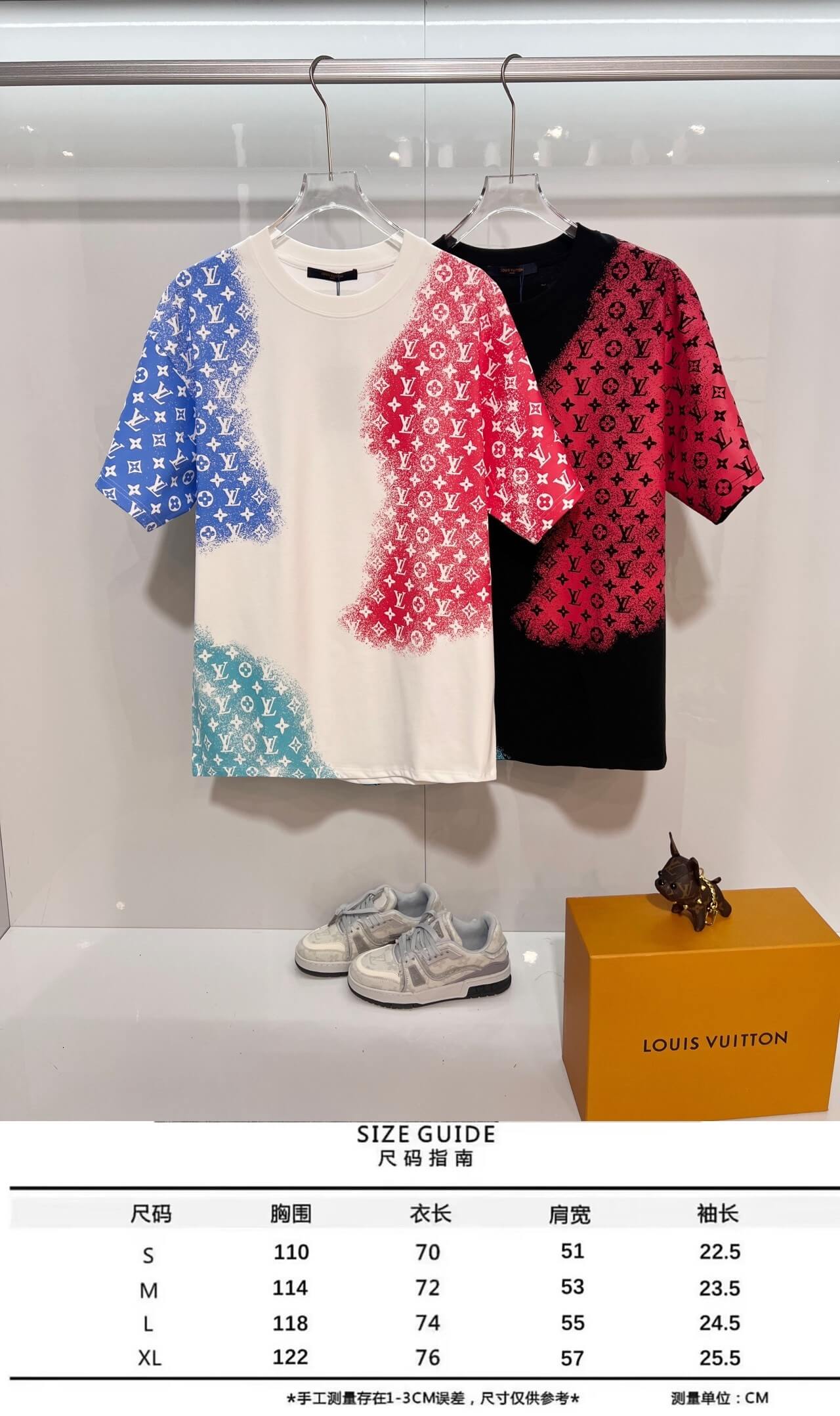 Louis Vuitton Spray Monogram T-Shirt – Black Multicolor