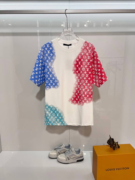 Louis Vuitton Spray Monogram T-Shirt – Black Multicolor