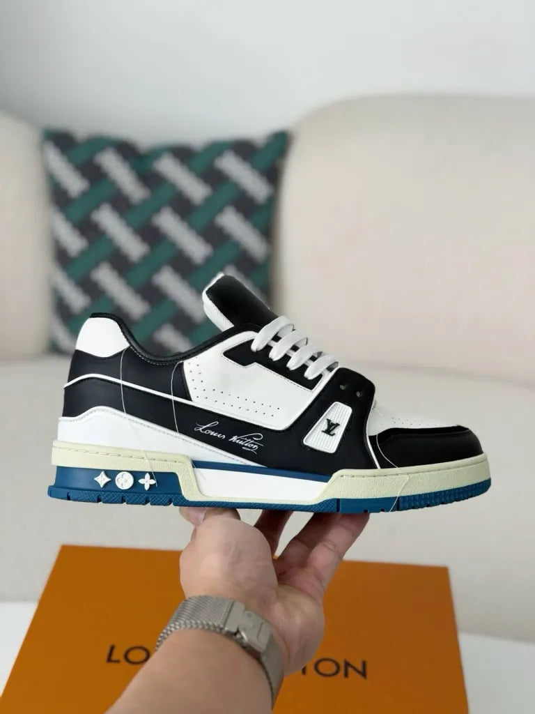 Louis Vuitton Trainer Sneaker – Black & White Calf Leather
