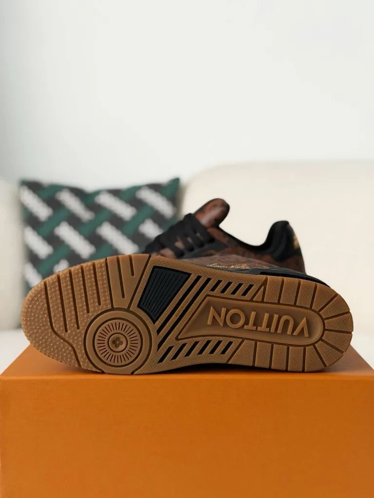 Louis Vuitton Trainer Sneaker – Brown & Black Monogram Leather