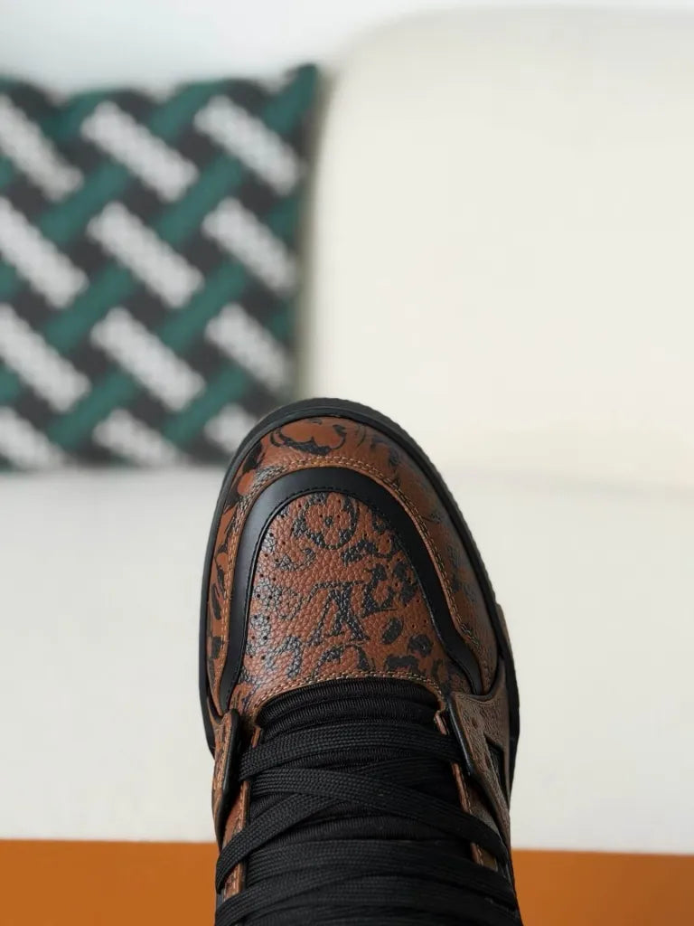 Louis Vuitton Trainer Sneaker – Brown & Black Monogram Leather
