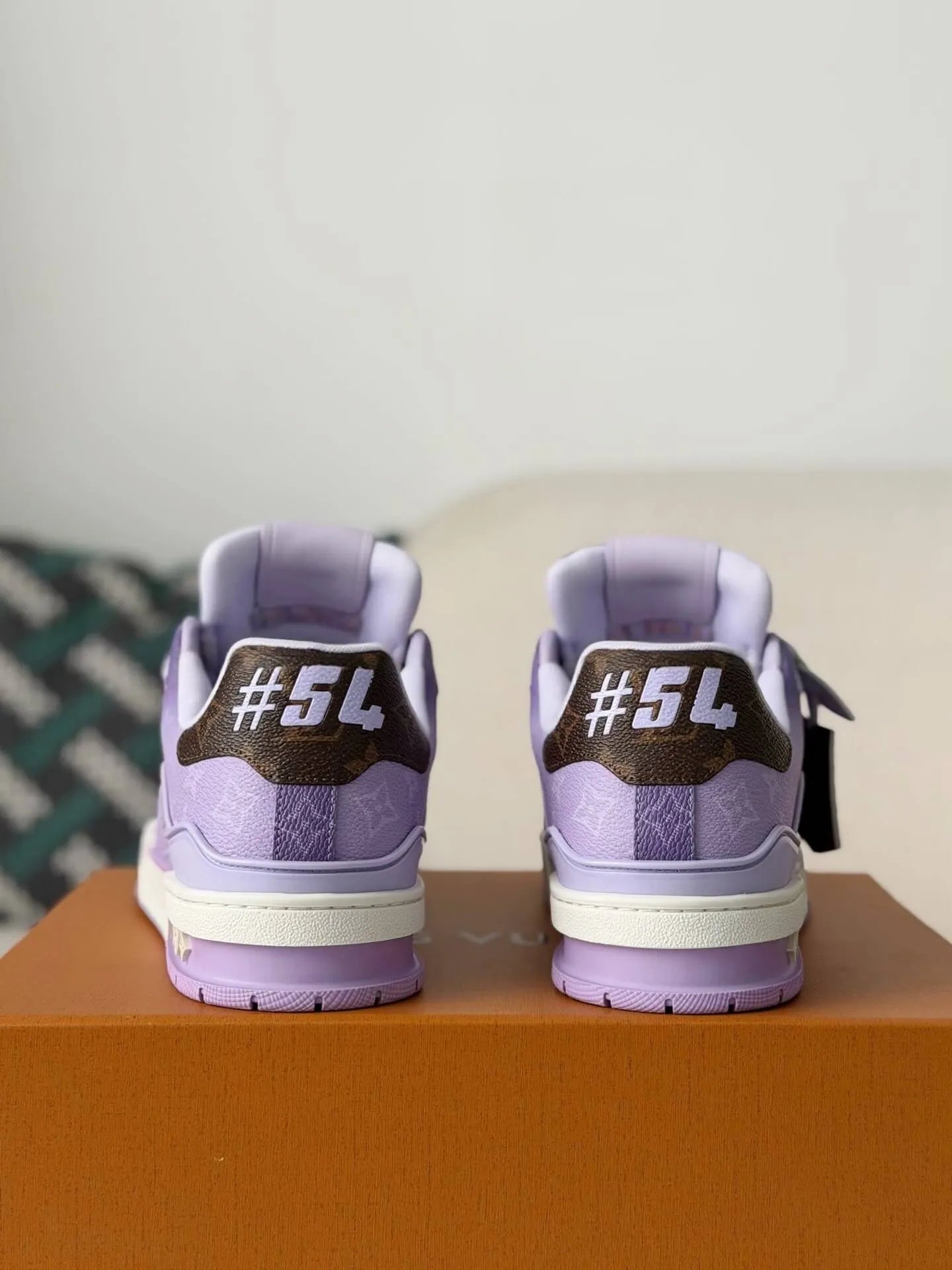 Louis Vuitton Trainer Sneaker – Purple Monogram Embossed Calf Leather