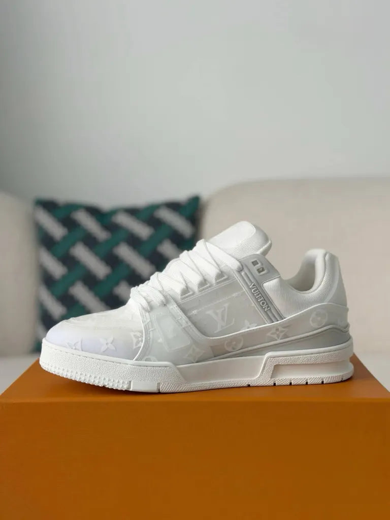 Louis Vuitton Trainer Sneaker – White Transparent Monogram