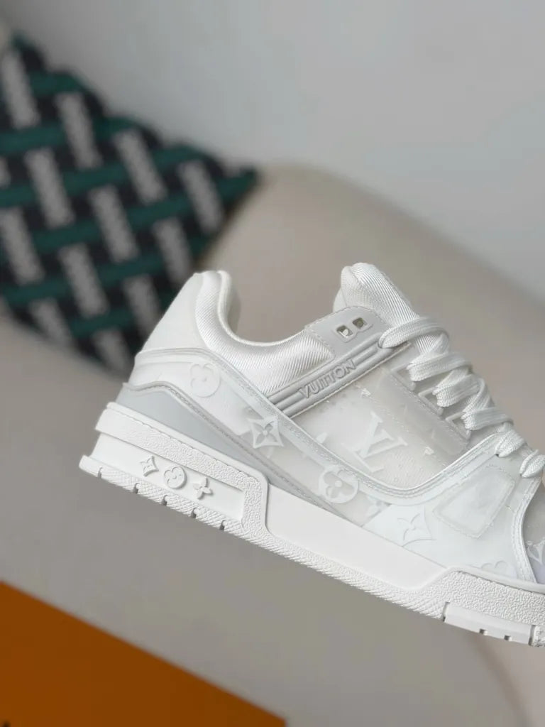 Louis Vuitton Trainer Sneaker – White Transparent Monogram