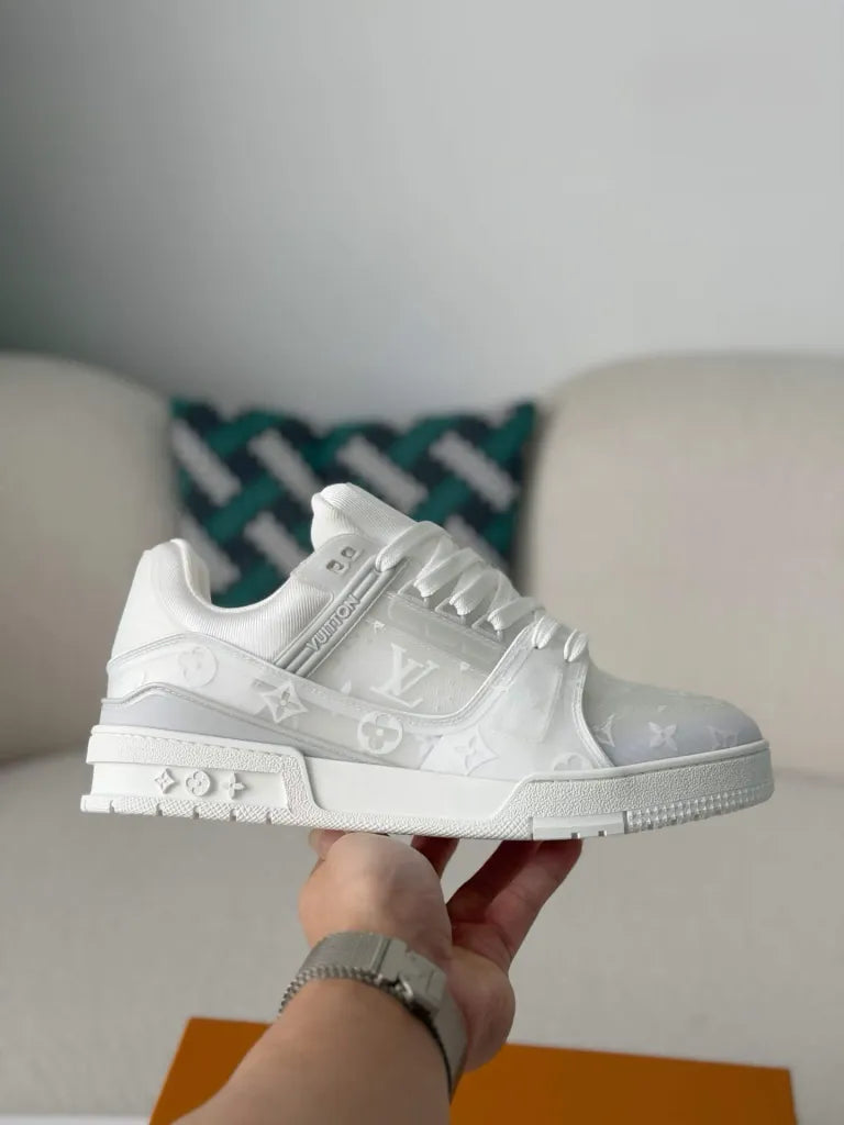 Louis Vuitton Trainer Sneaker – White Transparent Monogram