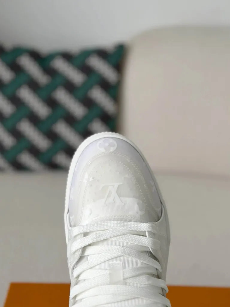 Louis Vuitton Trainer Sneaker – White Transparent Monogram