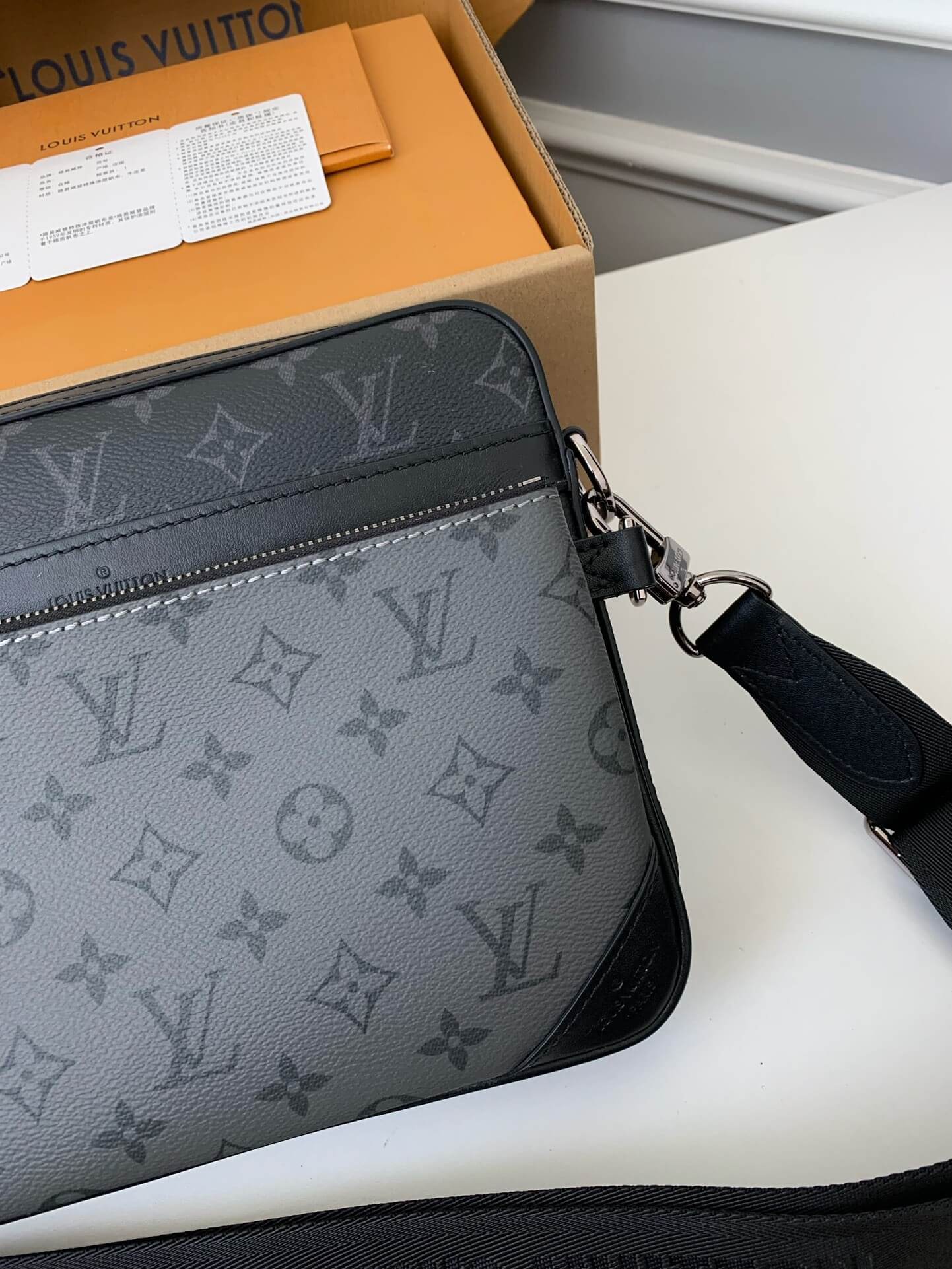 Louis Vuitton Trio Messenger "Black Leather Trim"