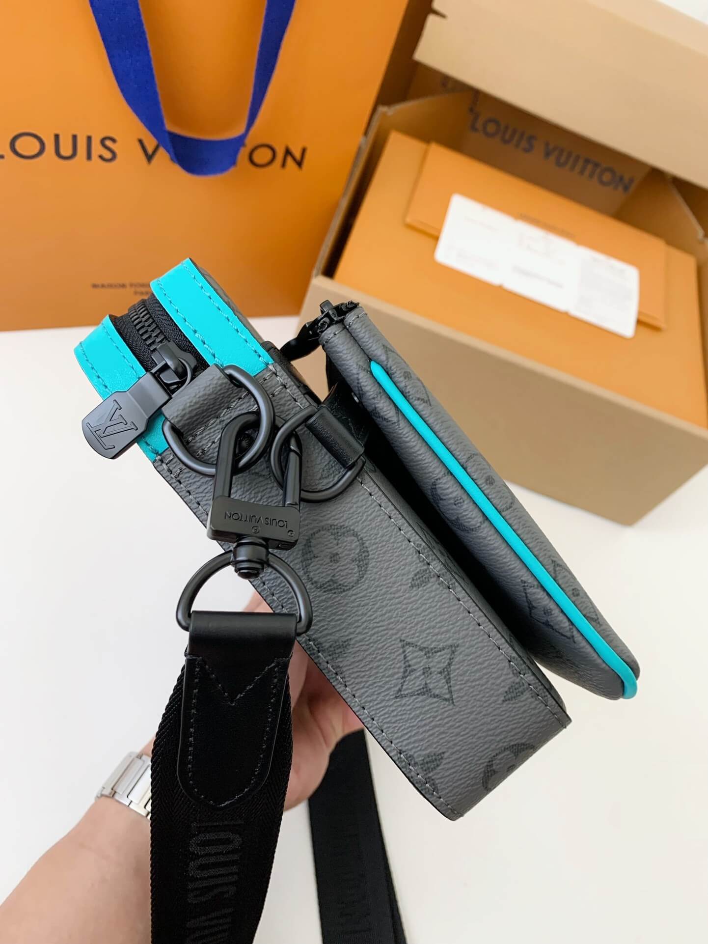 Louis Vuitton LV Trio Messenger "Turquoise Trim"