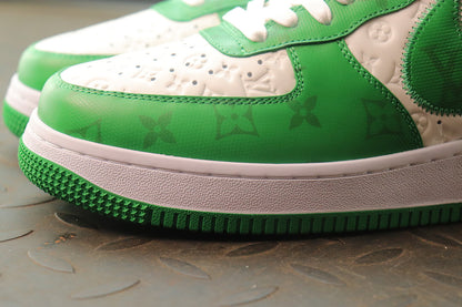 Louis Vuitton X Air Force 1 Low Green White Sneakers