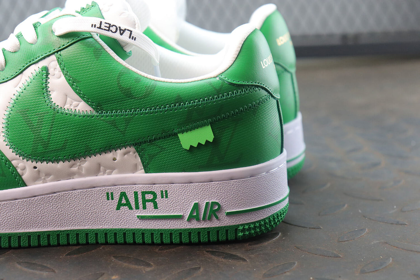 Louis Vuitton X Air Force 1 Low Green White Sneakers