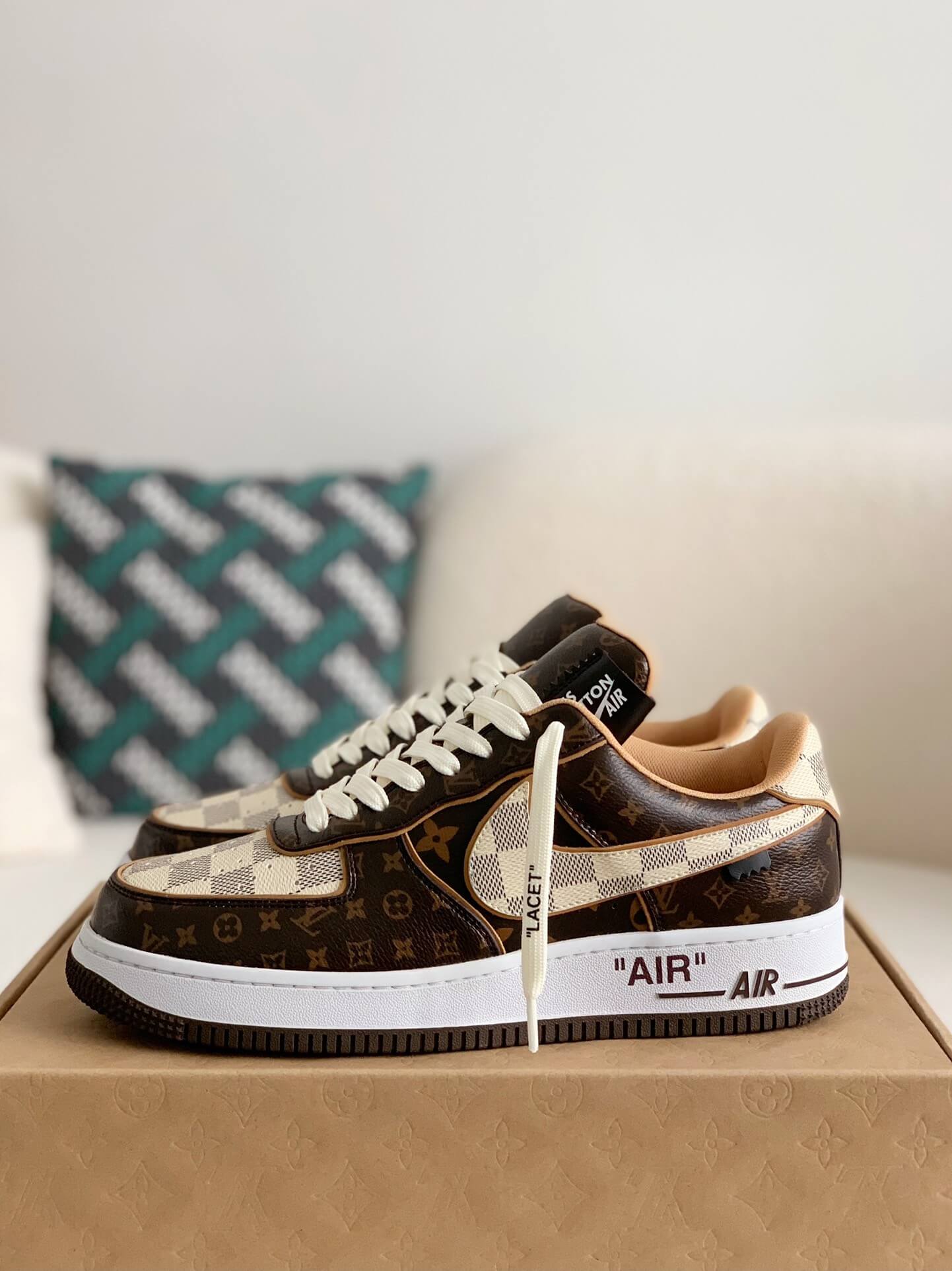 Louis Vuitton X Air Force 1 Low Trainer Brown Monogram Sneakers