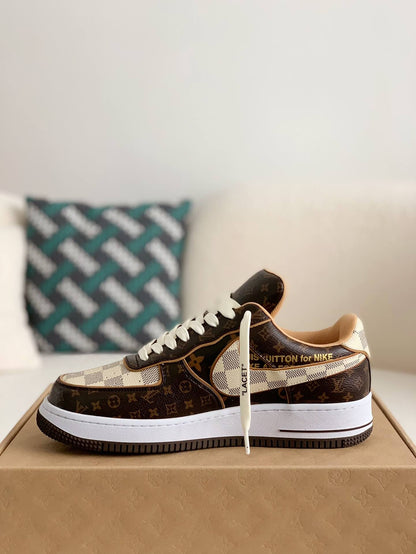 Louis Vuitton X Air Force 1 Low Trainer Brown Monogram Sneakers