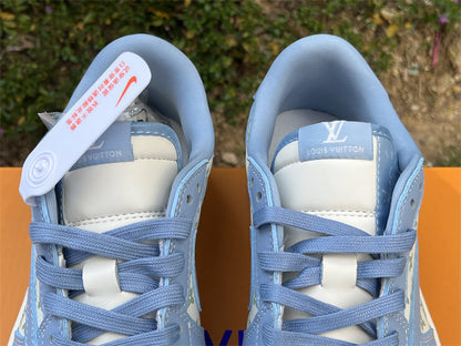 Louis Vuitton x Nike Air Jordan 1 Low Blue White Sneaker