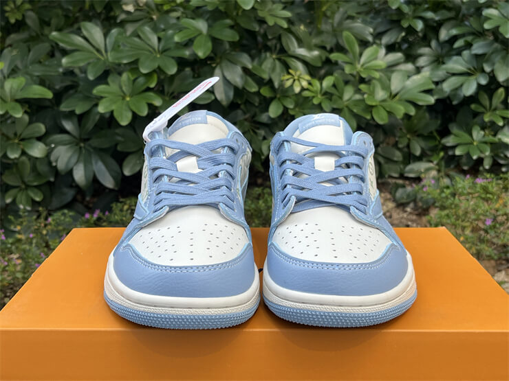 Louis Vuitton x Nike Air Jordan 1 Low Blue White Sneaker