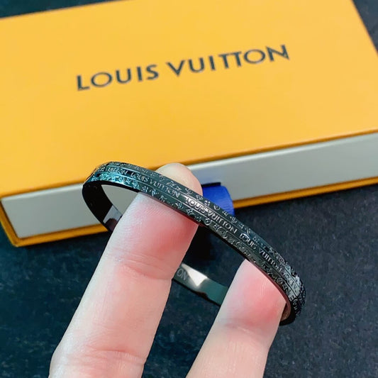 Louis Vuitton Nanogram Cuff Black Bracelet