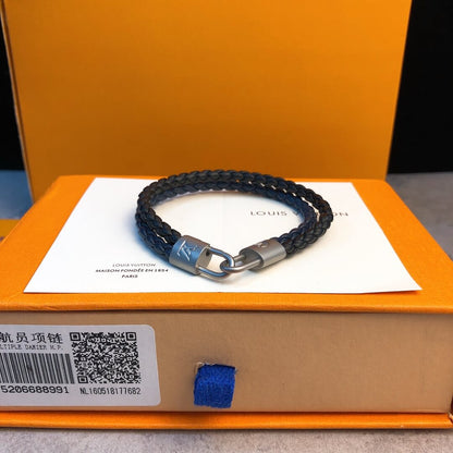 Louis Vuitton LV Double Wrap Leather Bracelet