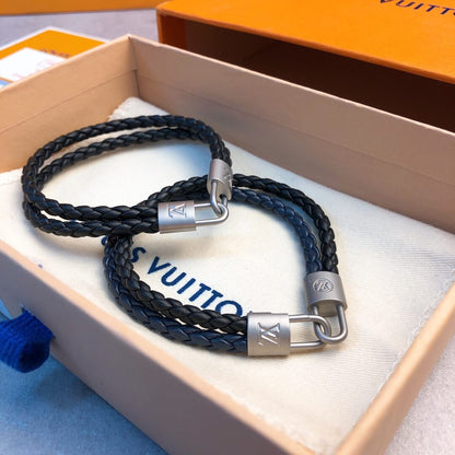 Louis Vuitton LV Double Wrap Leather Bracelet