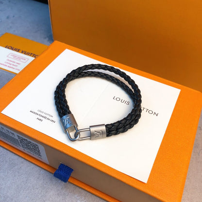 Louis Vuitton LV Double Wrap Leather Bracelet