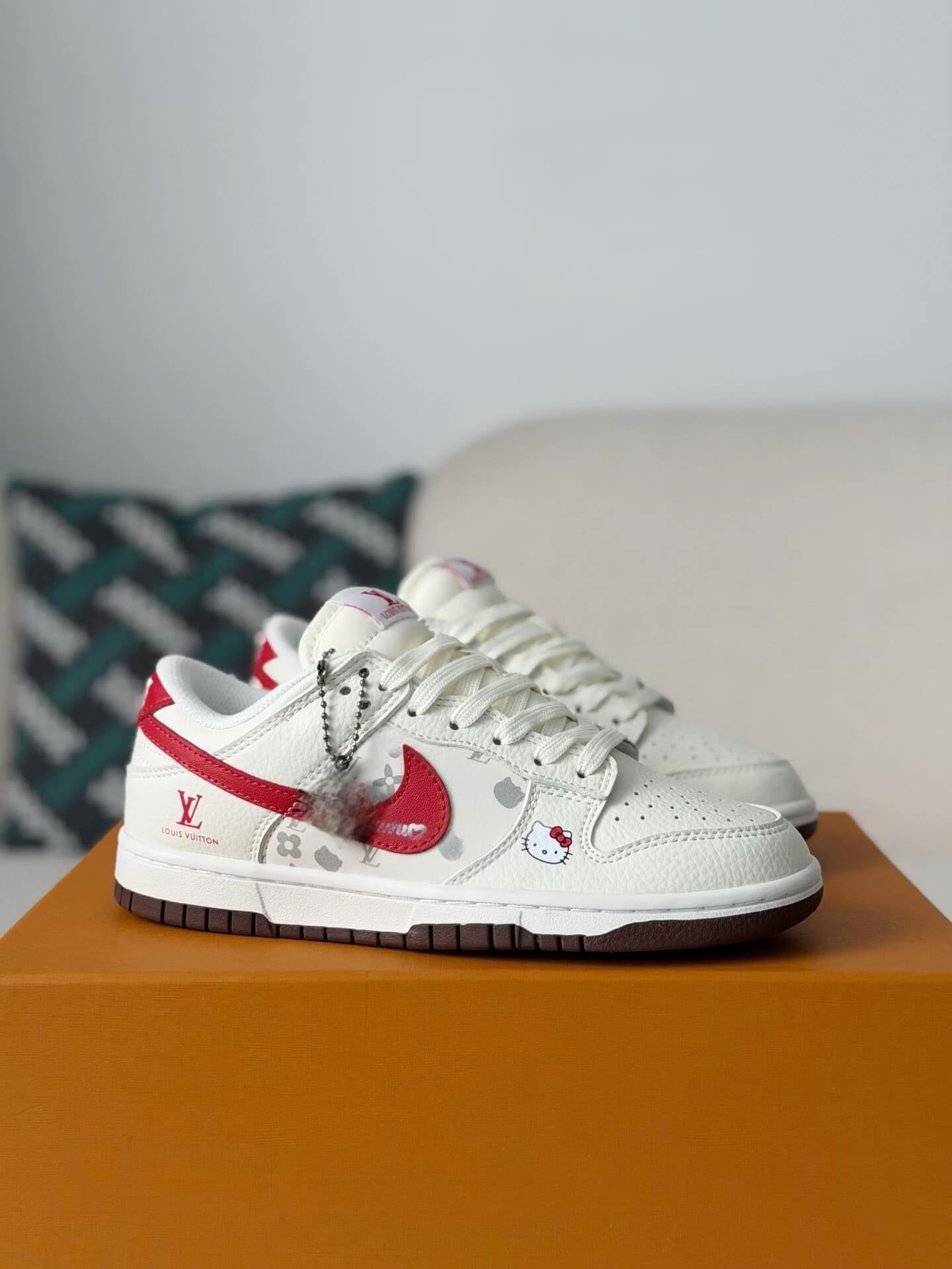 Louis Vuitton x Nike Dunk Low – Hello Kitty & Sanrio Edition White/Red