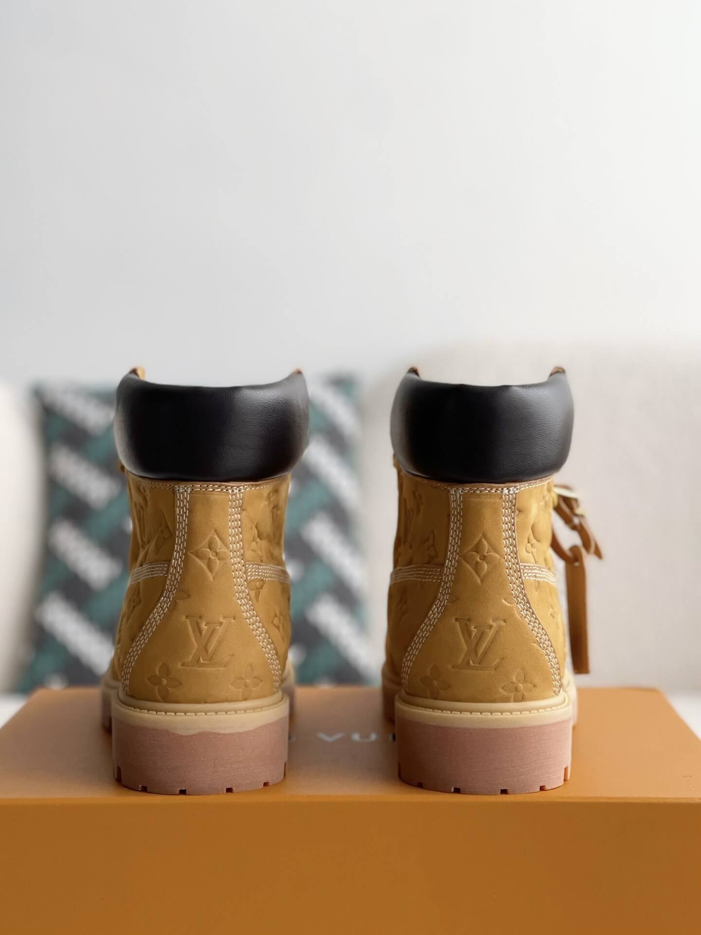Louis Vuitton x Timberland 6-Inch Ankle Boot in Wheat Monogram