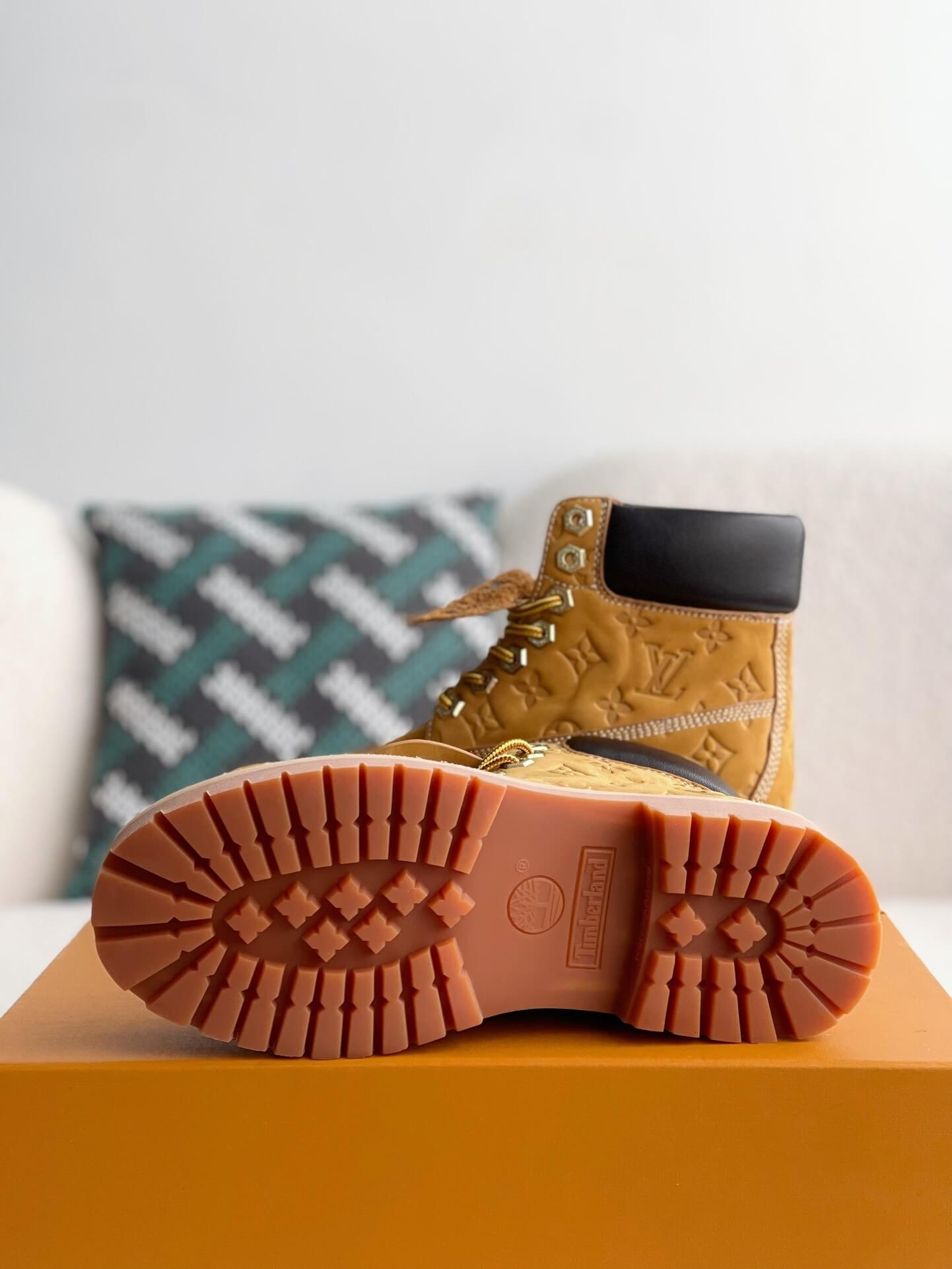 Louis Vuitton x Timberland 6-Inch Ankle Boot in Wheat Monogram