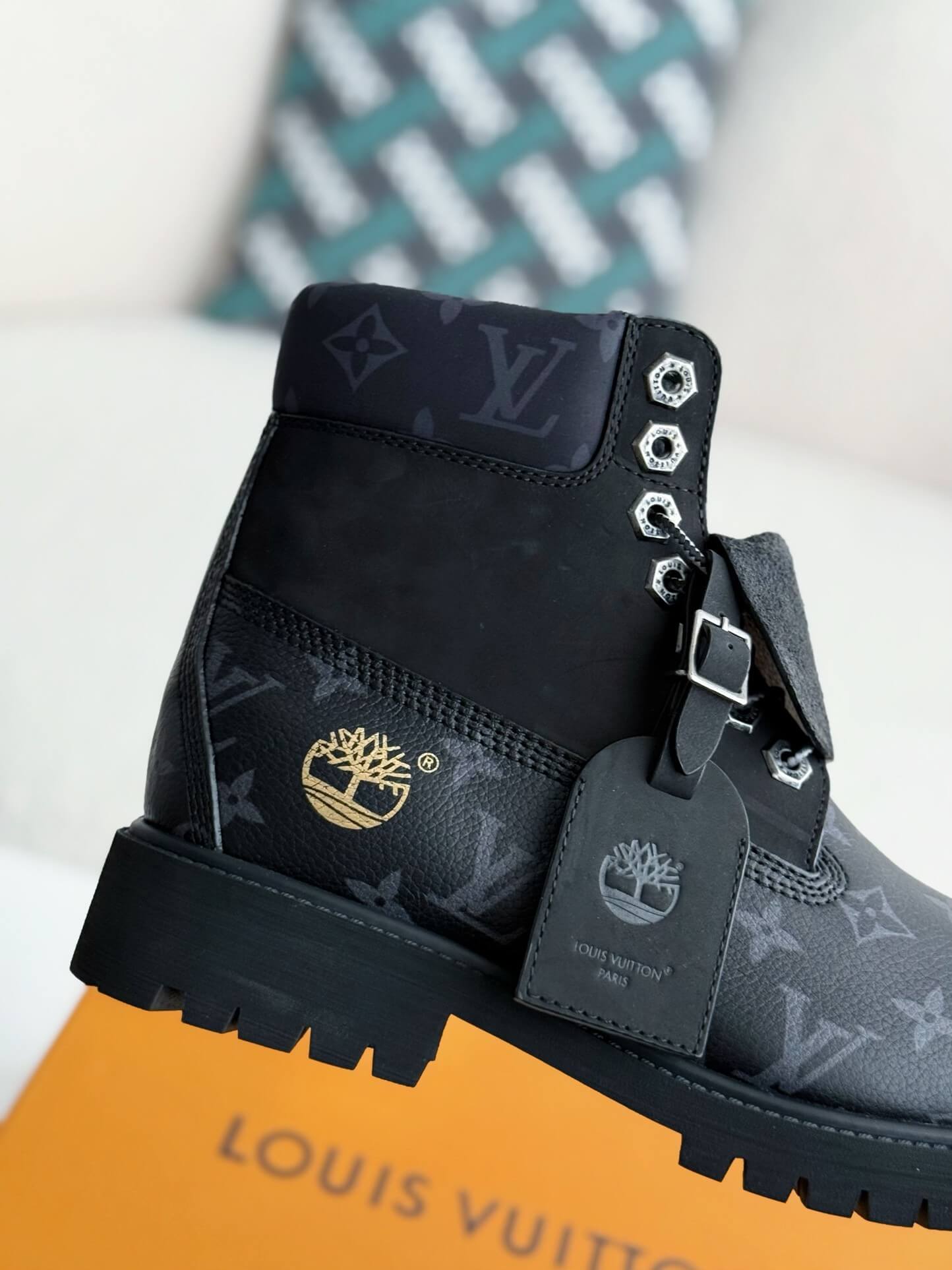 Louis Vuitton x Timberland 6-in Ankle Black Boot