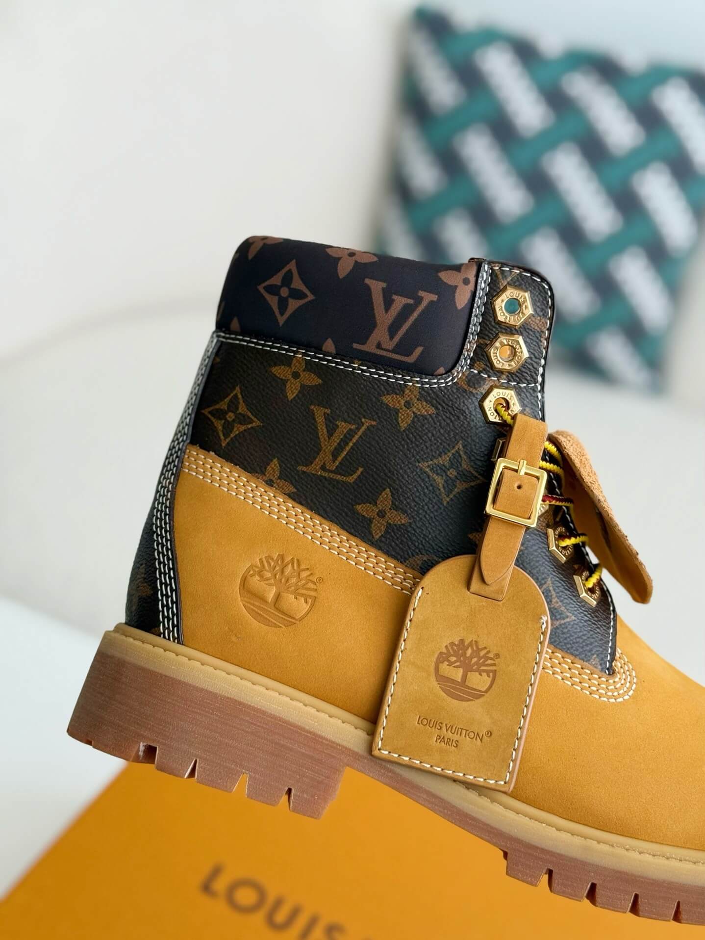 Louis Vuitton x Timberland Wheat Base Monogram 6-Inch Ankle Boot