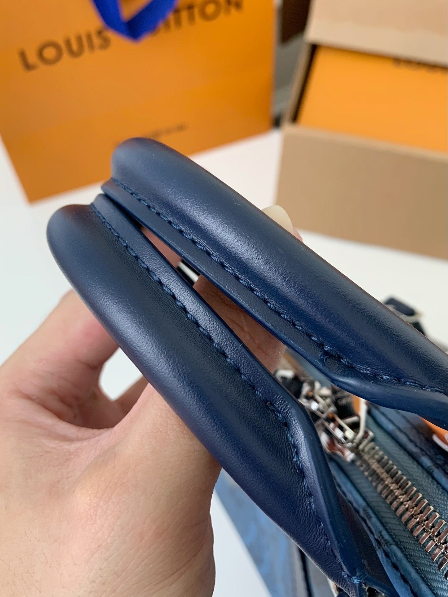 Louis Vuitton Keepall Bandoulière 25 Monogram Canvas (Blue Embellished Edition)