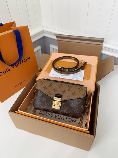 Louis Vuitton LV Bicolour Pochette Métis Monogram Reverse Handbag