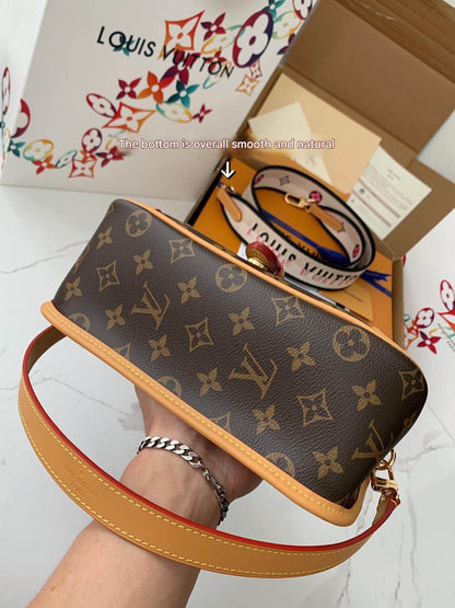 Louis Vuitton LV Brown Monogram Diane Satchel Shoulder Bag