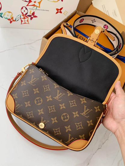 Louis Vuitton LV Brown Monogram Diane Satchel Shoulder Bag