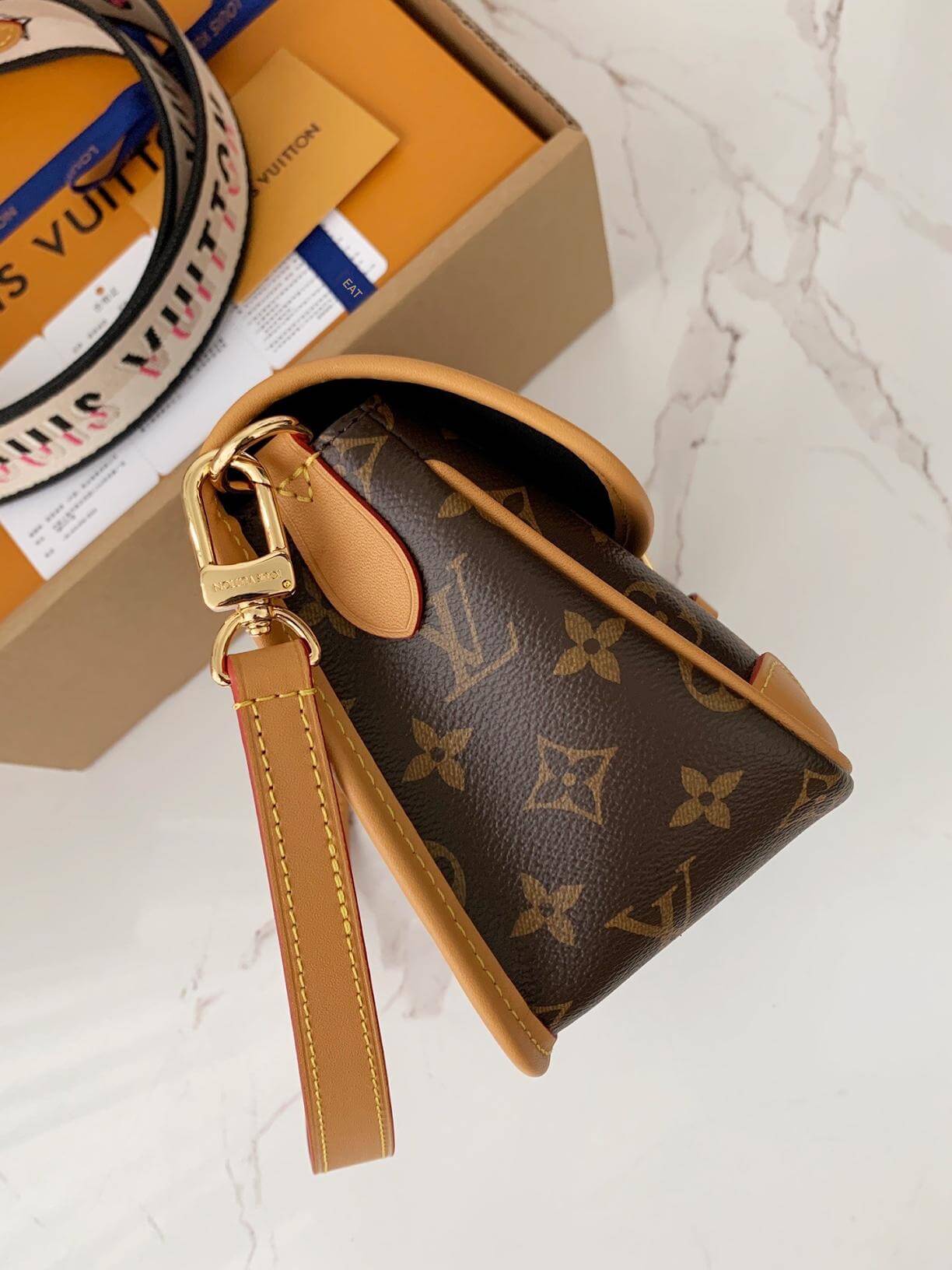 Louis Vuitton LV Brown Monogram Diane Satchel Shoulder Bag