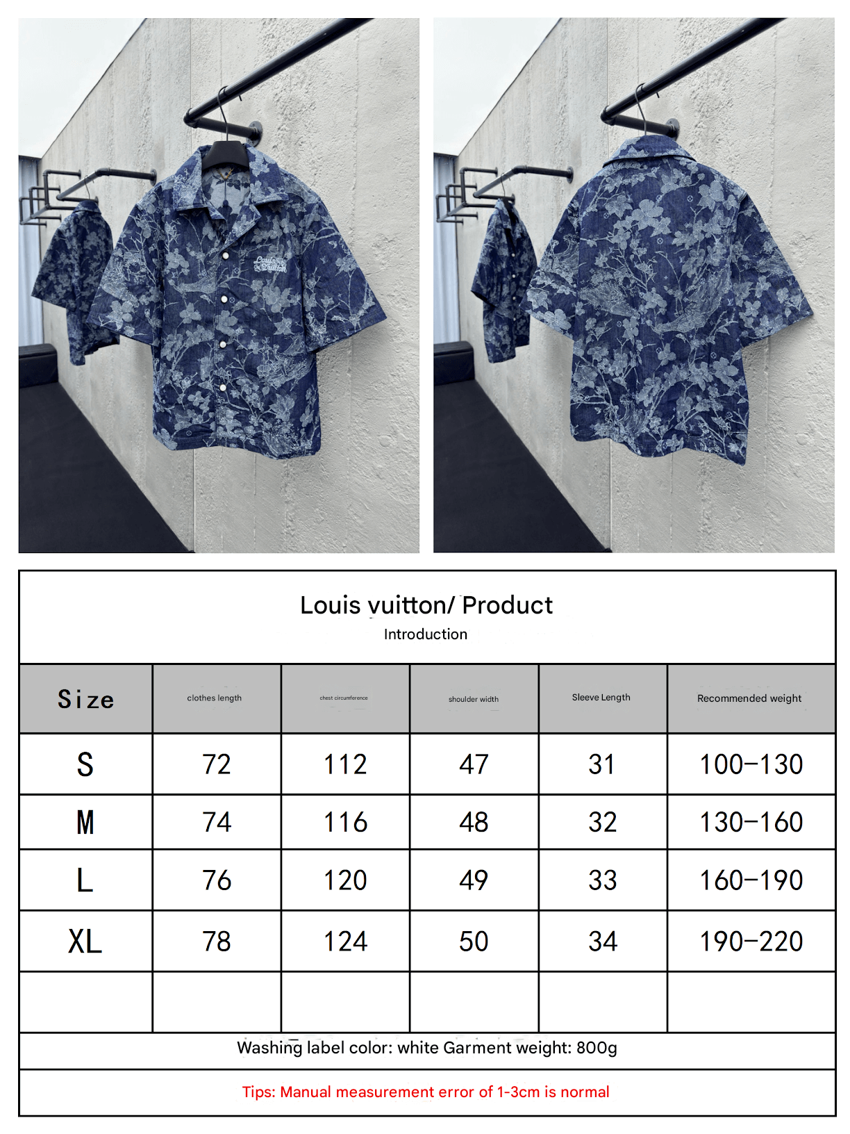 Louis Vuitton Monogram Foliage Jacquard Denim Short-Sleeved Shirt Indigo