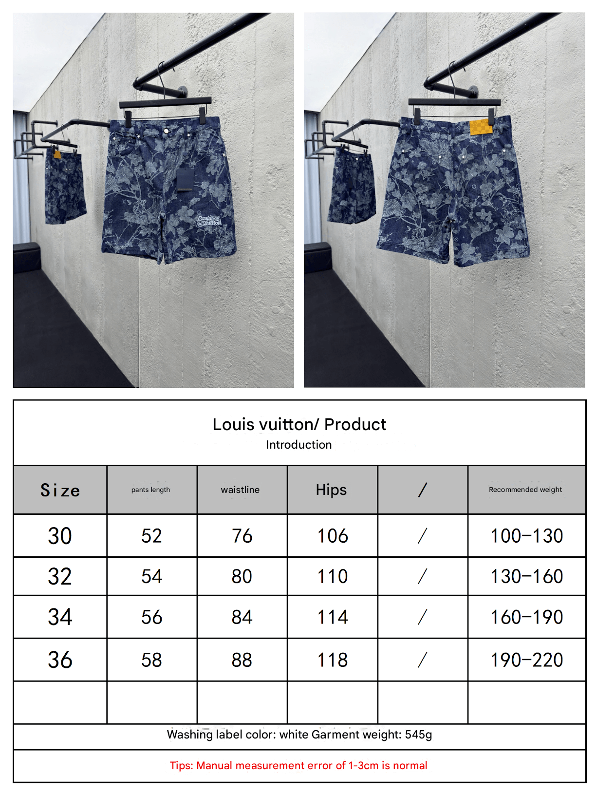Louis Vuitton Monogram Foliage Jacquard Denim Shorts 'Indigo'