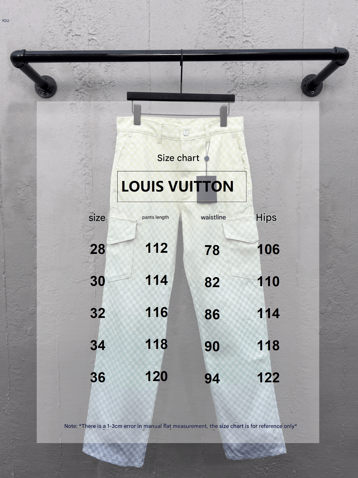 Louis Vuitton Multicolor Damier Gradient Jacquard Denim Cargo Trousers