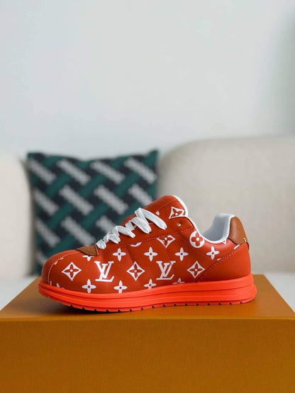 Orange L V Monogram ButterSoft Sneakers