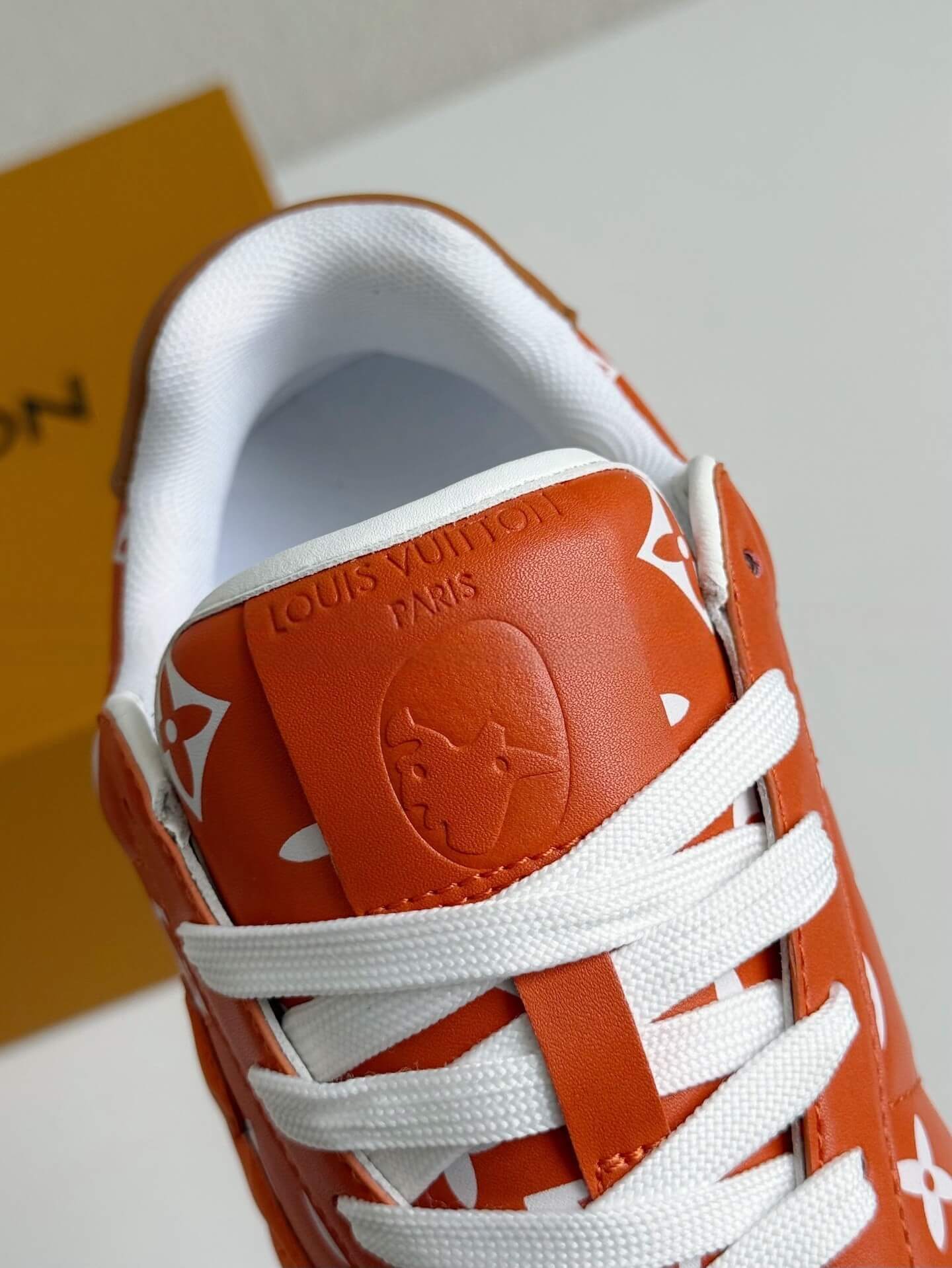 Orange L V Monogram ButterSoft Sneakers