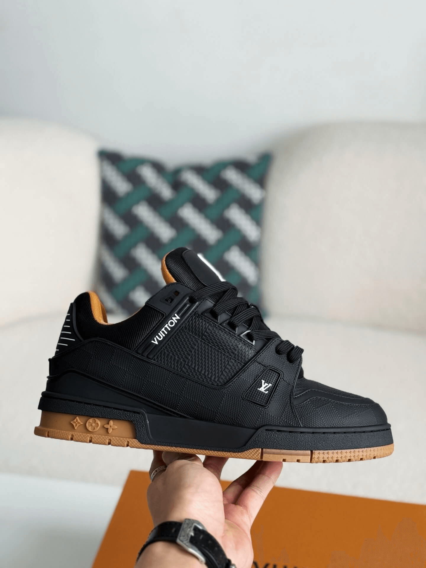 Louis Vuitton LV Trainer Sneaker Black Gum Damier