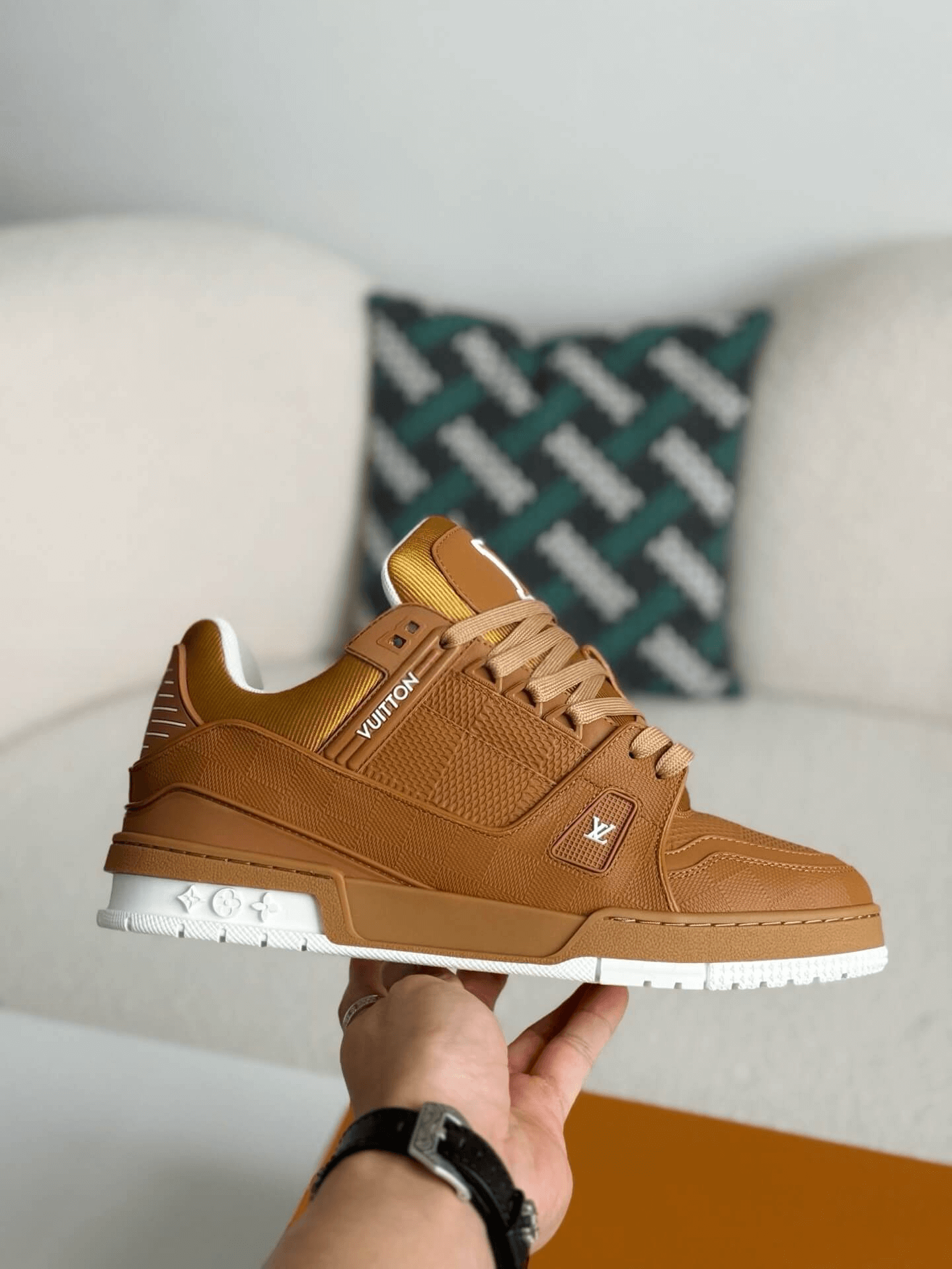 Louis Vuitton LV Trainer Cognac Damier Brown
