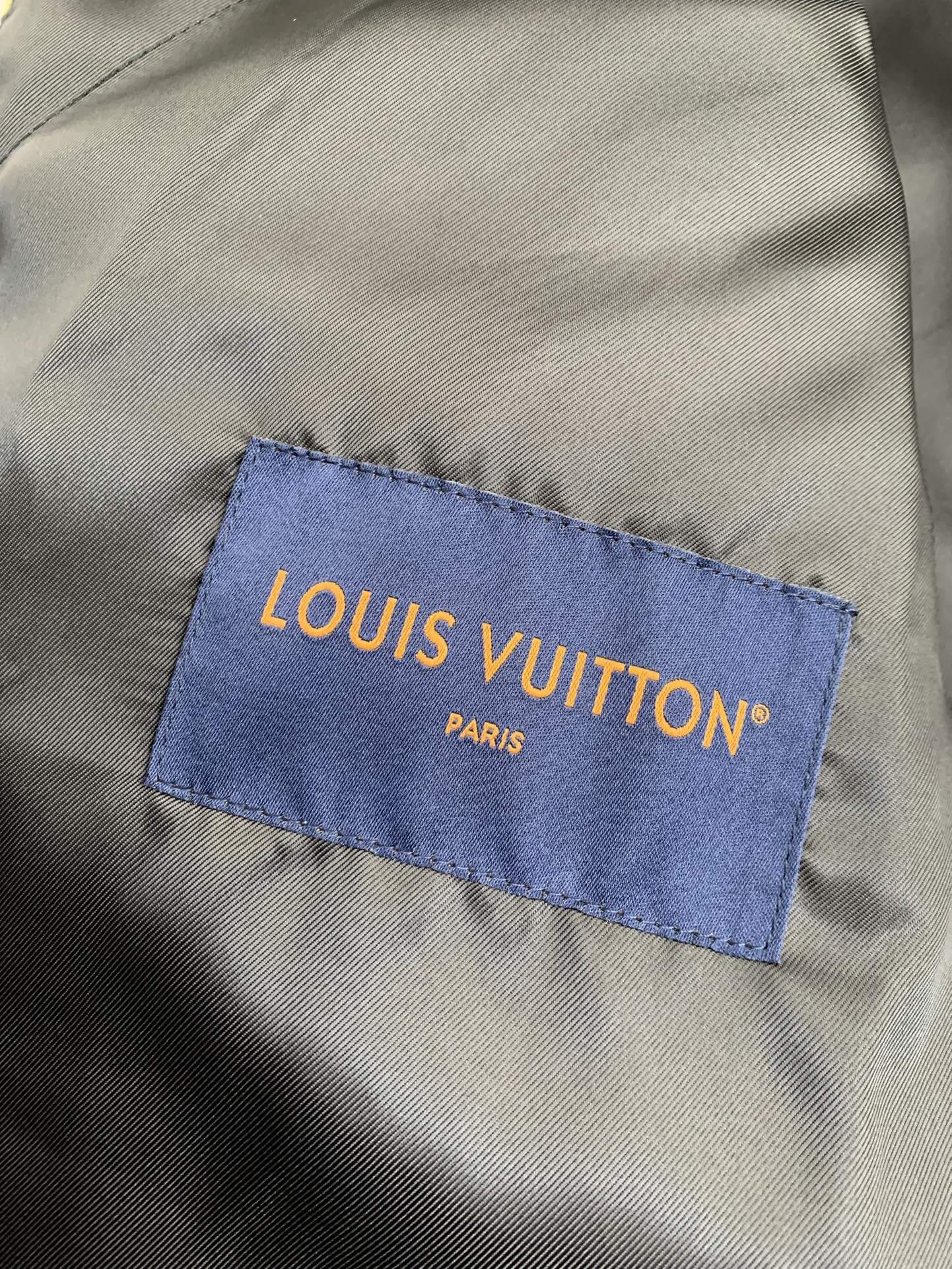 Luis Vuitton LV Embroidered Yellow Varsity Jacket