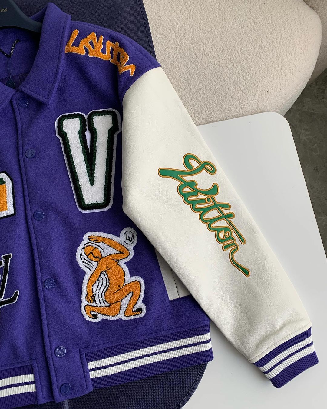 Luis Vuitton LV Varsity Jacket Purple