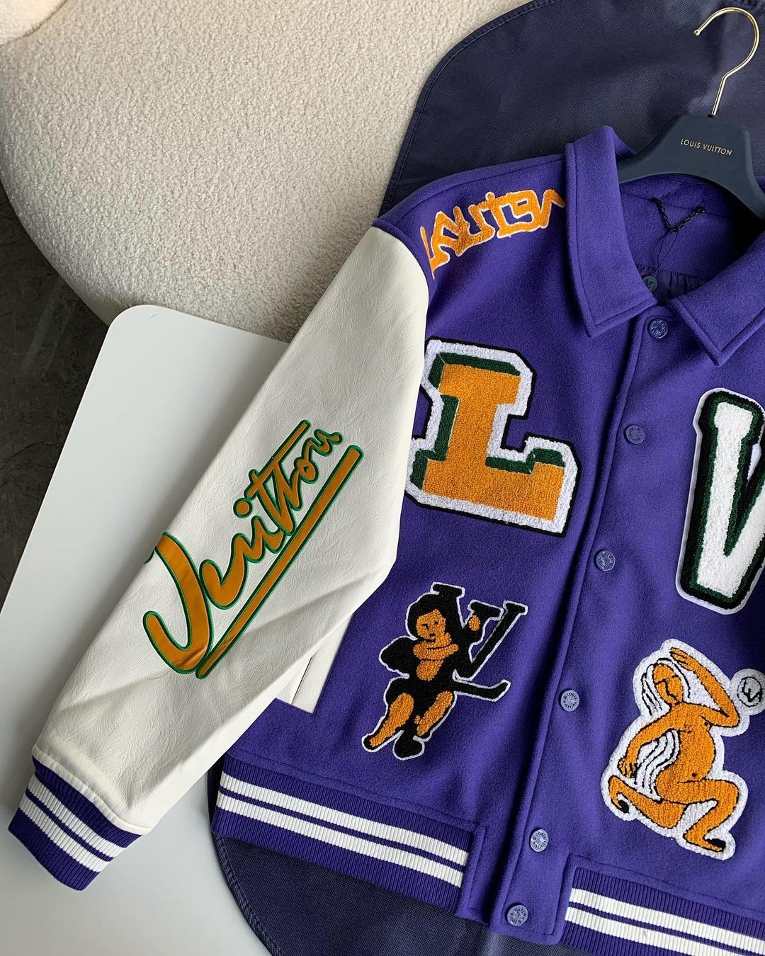 Luis Vuitton LV Varsity Jacket Purple