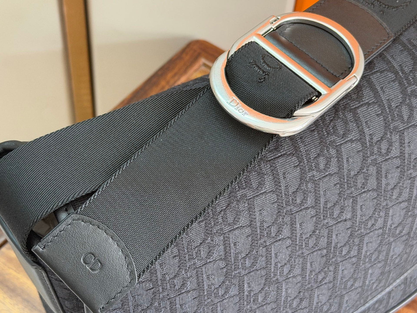 Medium Dior Jett Messenger Bag with Flap - Black Dior Oblique Jacquard