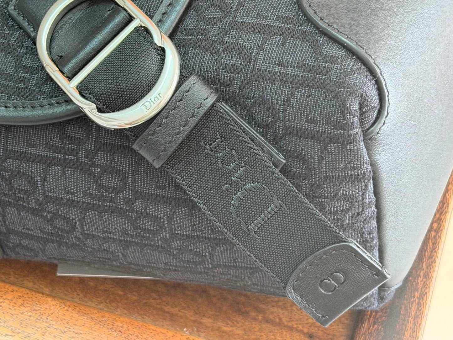 Medium Dior Jett Messenger Bag with Flap - Black Dior Oblique Jacquard