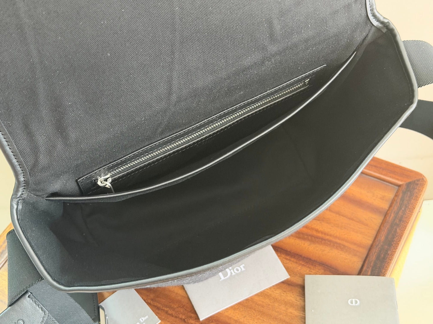 Medium Dior Jett Messenger Bag with Flap - Black Dior Oblique Jacquard