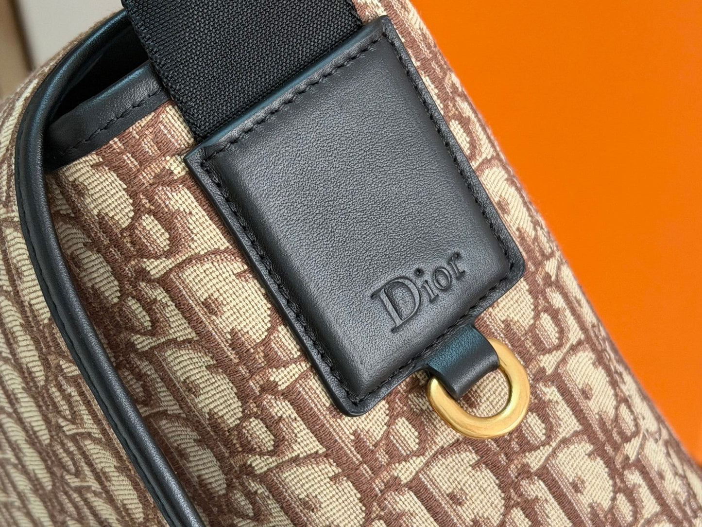 Medium Dior Jett Messenger Bag with Flap - Brown Dior Oblique Jacquard
