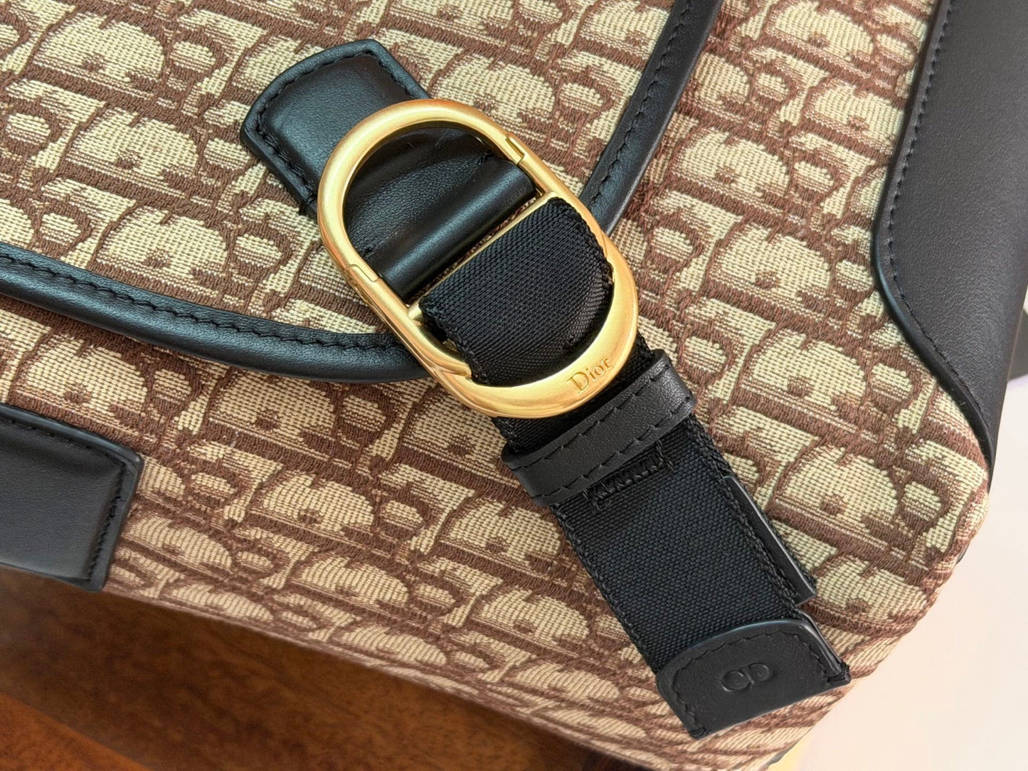 Medium Dior Jett Messenger Bag with Flap - Brown Dior Oblique Jacquard