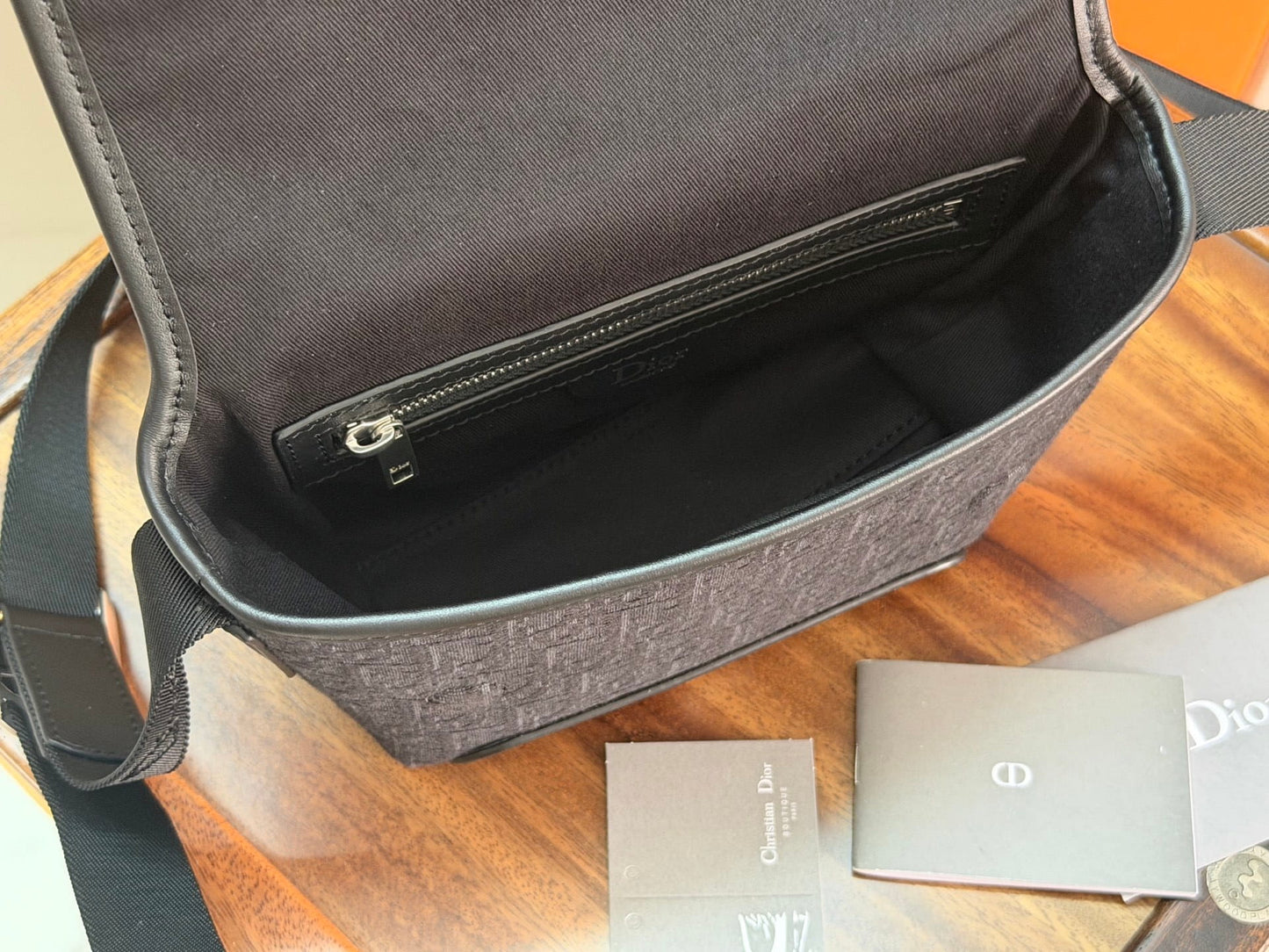 Mini Dior Jett Messenger Bag with Flap - Black Dior Oblique Jacquard