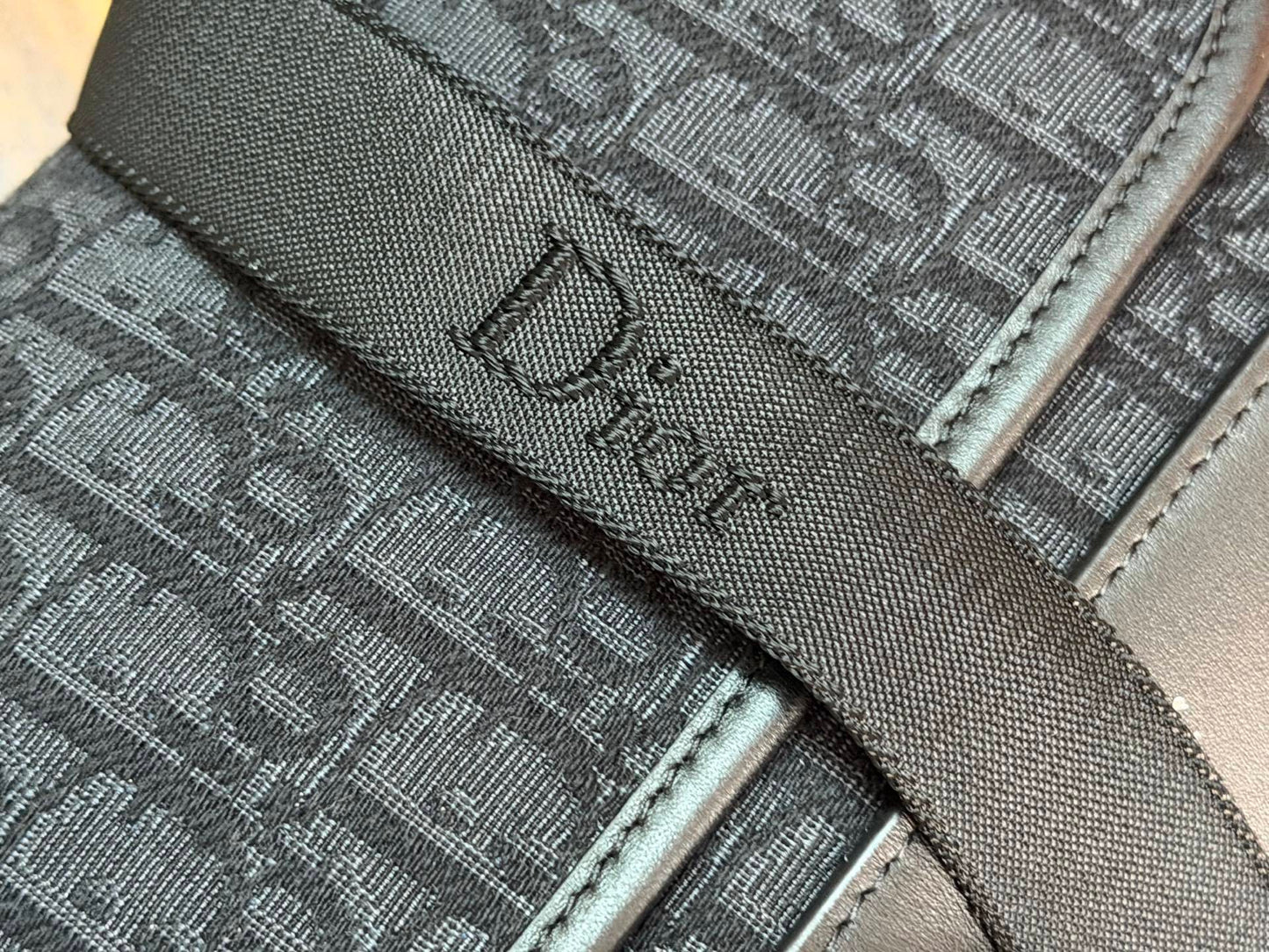 Mini Dior Jett Messenger Bag with Flap - Black Dior Oblique Jacquard