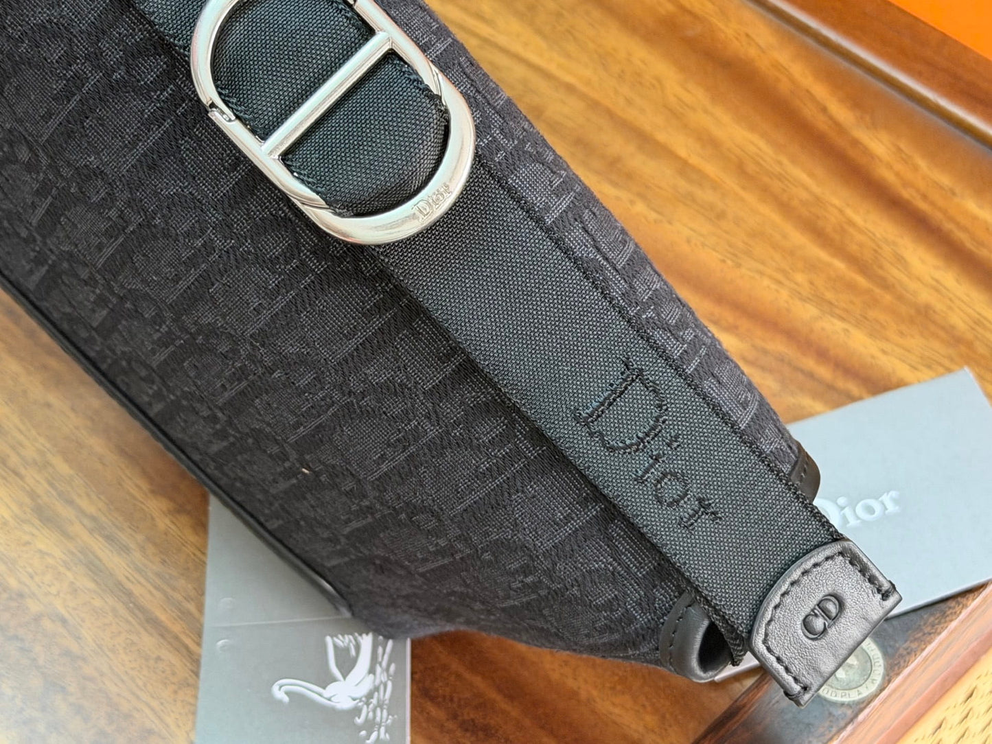 Mini Dior Jett Messenger Bag with Flap - Black Dior Oblique Jacquard